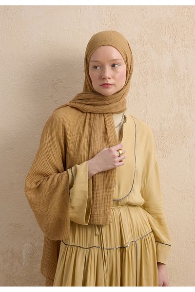 Fresh Modal Krinkil Shawl Milk Coffee