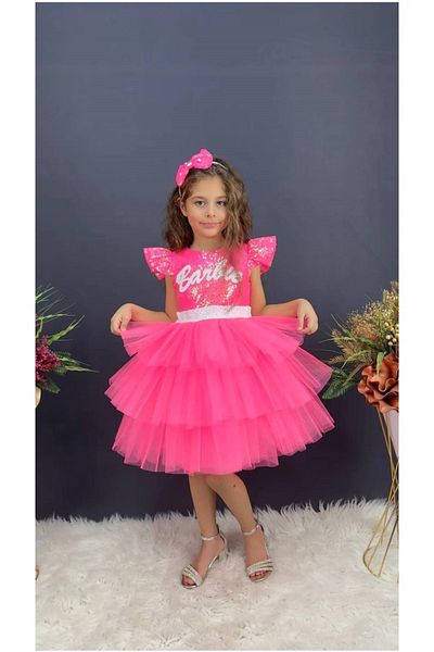 ÖRZİKİDS Rochie pentru fetiță cu paiete cu coroană