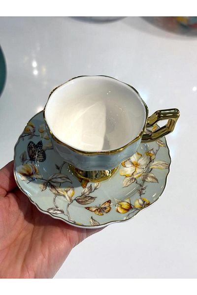 Kosova Eldon Mint 6 Person Turkish Coffee Cup