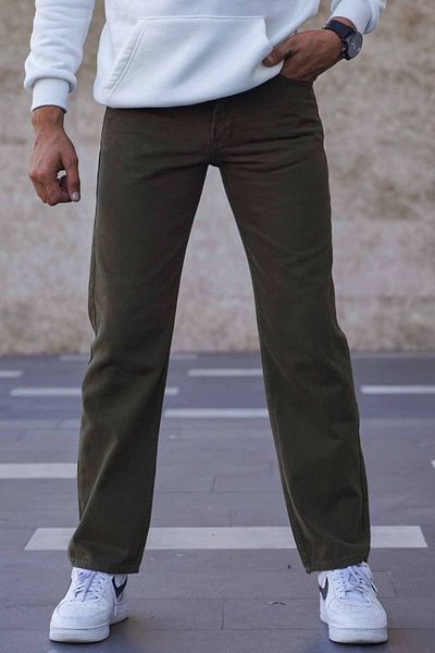 Madmext Ανδρικό τζιν παντελόνι Khaki Straight Fit 6312