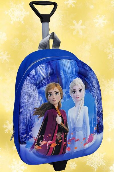 Uniquerrs Grădiniță 2-6 ani Blue Elsa Frozen Eva Printed Daily Back cu racletă Valisă de călătorie și ghiozdan