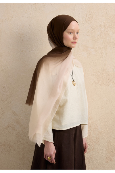 Fresh شال مودال متدرج بني-مينك