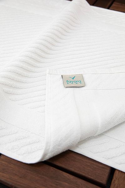 FAVORA Leoline 100% Cotton Premium Πετσέτα ποδιών 2 τεμαχίων - Λευκή