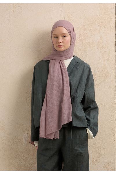 Fresh Modal Checkered Shawl Lavender