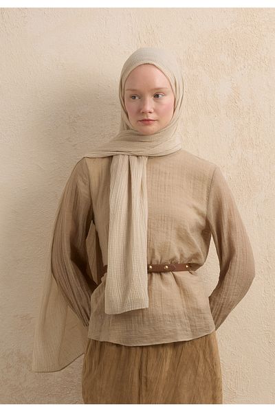 Fresh Modal Krinkil Shawl Stone