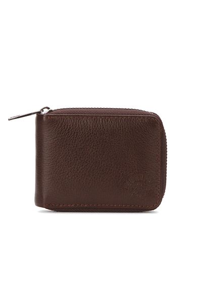 Newish Polo Men's Genuine Leather Wallet and Card Holder - Brown