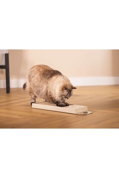 Beeztees Cat Cardboard Scratcher, Beige, 45cm Almla