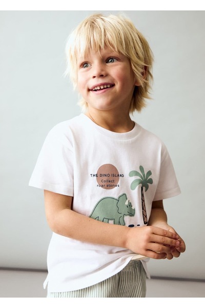 MANGO Baby Dinosaurier-T-Shirt aus Baumwolle