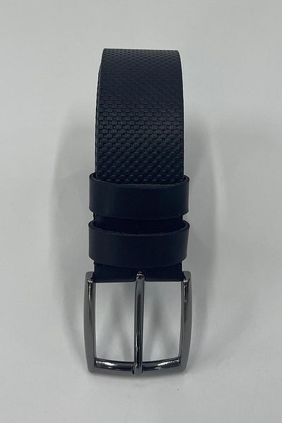 Madmext Ανδρική ζώνη με σχέδιο Navy Blue από συνθετικό δέρμα 7223