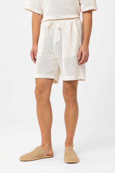 Antioch Ecru Textured Relaxed Men's Shorts