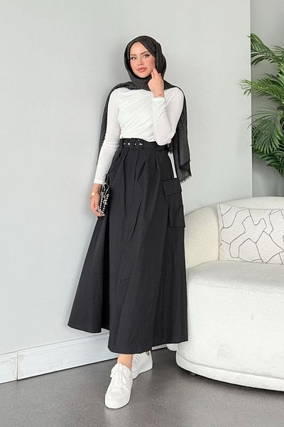 İKLİM LİFE Cargo Pocket Belted Skirt