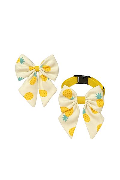 MS Pet Design Adjustable Bow Model Cat Dog Bow Tie and Hair Clip Set