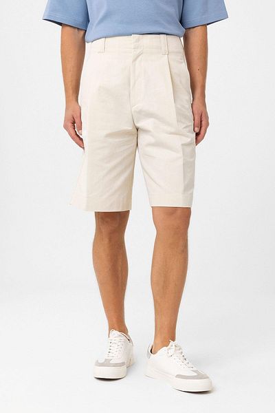 Antioch Stone High Waist Pleated Relaxed Bermuda Men's Shorts