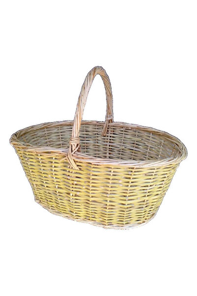 tunalar Hasır Bambu Kamış Xl Piknik Sepeti Düzenleyici