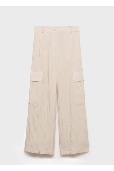 MANGO Woman Dokulu kargo pantolon