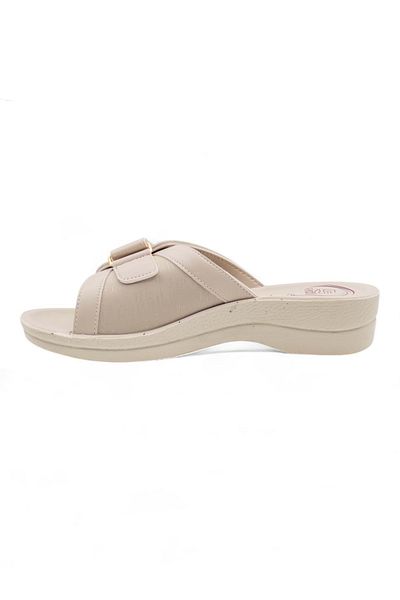 Polaris Polaris 407011 .Z5Fx 5 Point Women's Slippers Beige