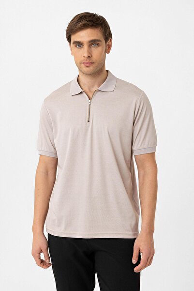 S13 Store Zippered regular fit men's t-shirt