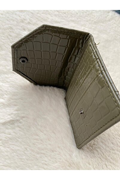 ÇANTA Cat Bag Khaki Green Crochet Pattern Card Holder
