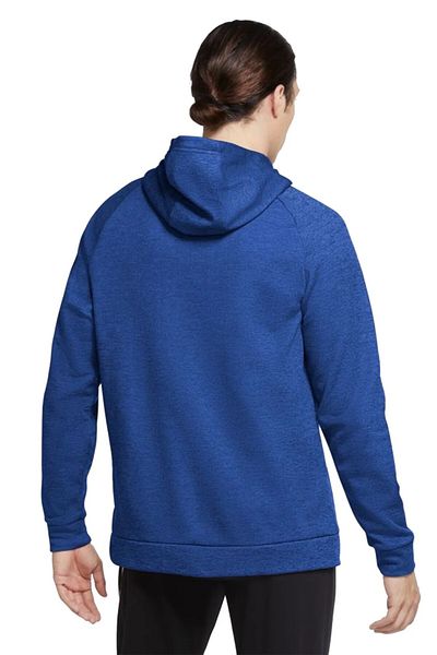 Nike Унисекс термо суитшърт с качулка Dri Fit Therma, син