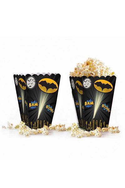 kidspartim Bat Themed Corn Box 8 Pieces