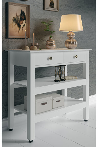 Boyut Mobilya Sesta Ara Raflı, 2 Çekmeceli, Dekoratif Dresuar