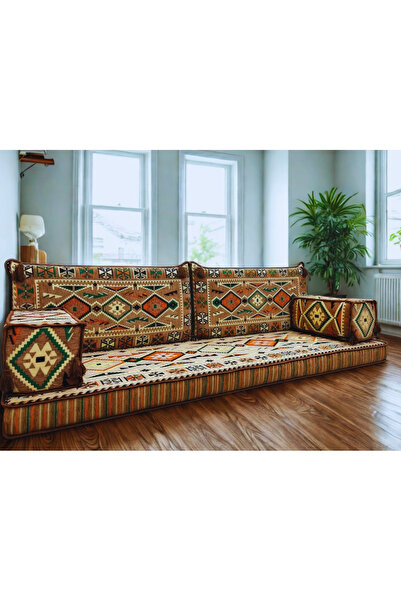 daireden 5 Parça El Yapımı Şark Köşesi Takımı | Yükseklik 10cm | Süngerli | Y...