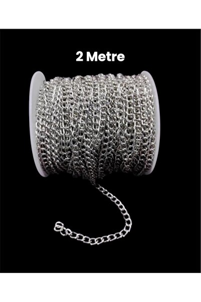 SavBrand 2 метри срібного кольору металевого ланцюга для виготовлення прикрас