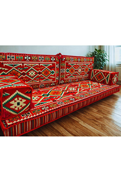 daireden 5 Parça El Yapımı Şark Köşesi Takımı | Yükseklik 10cm | Süngerli | Y...