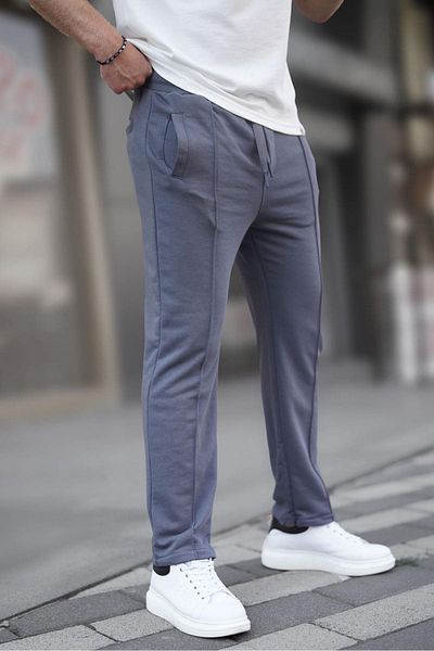 Madmext Geräucherte Jogginghose mit offenem Bein für Herren 6515
