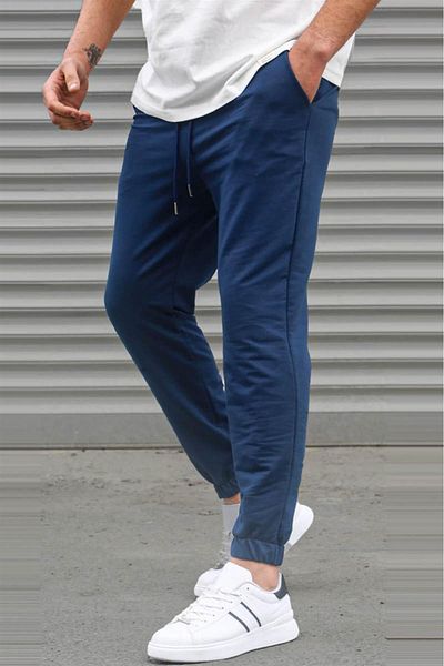 Madmext Indigo Basic Herren-Trainingsanzug mit elastischen Beinen 5494