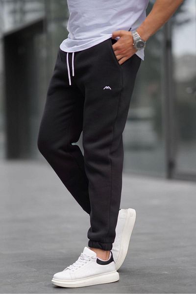 Madmext Μαύρο Basic Elastic Φούτερ 6524