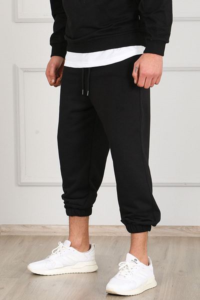 Madmext Μαύρη ανδρική αθλητική φόρμα Oversize Short Leg 4832