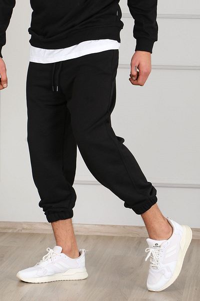Madmext Μαύρη ανδρική αθλητική φόρμα Oversize Short Leg 4832