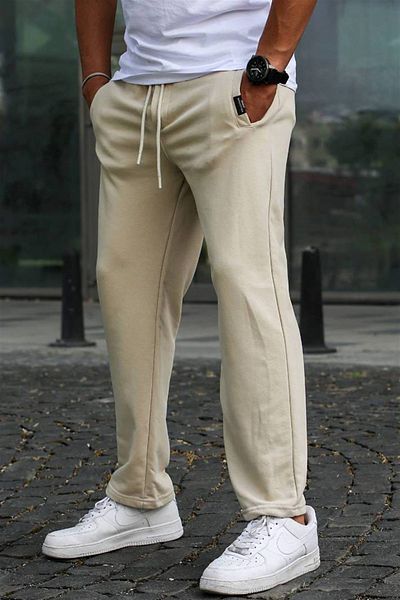 Madmext Beige Basic Jogginghose 5479