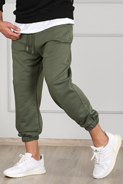 Madmext Haki Oversize Kısa Paça Erkek Eşofman 4832