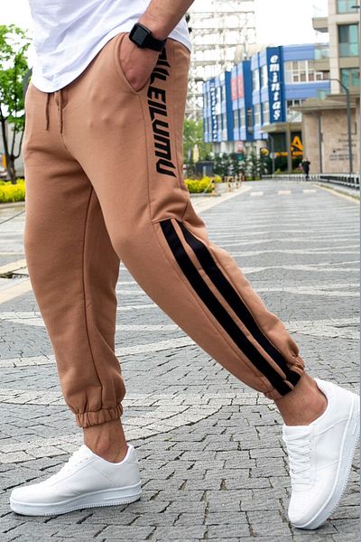 Madmext Ανδρική αθλητική φόρμα Camel Oversize Short Leg 4833