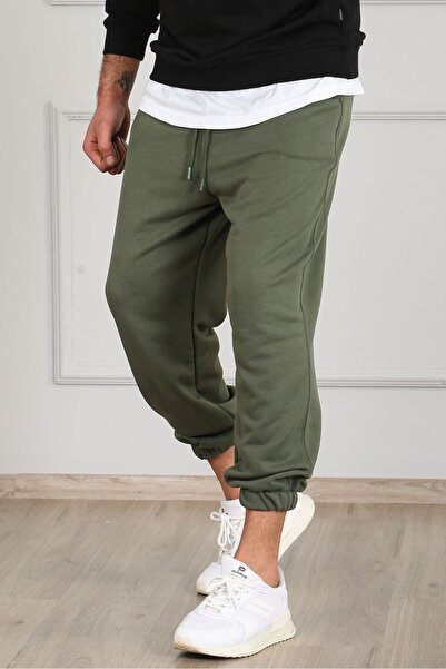 Madmext Haki Oversize Kısa Paça Erkek Eşofman 4832