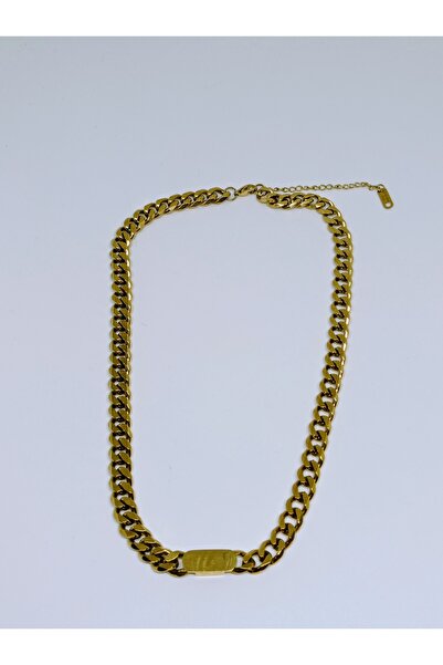 mama india alaçatı 1. Sınıf Kalite 316L Cerrahi Çelik Kadın Kısa Kolye, Künye...