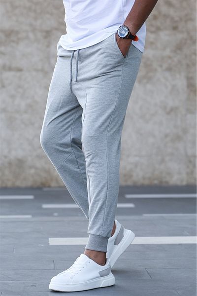 Madmext Γκρι Elastic Leg Ανδρική φόρμα 4800