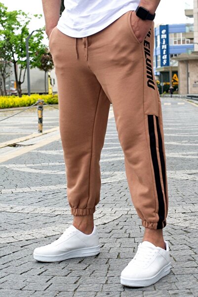 Madmext Ανδρική αθλητική φόρμα Camel Oversize Short Leg 4833