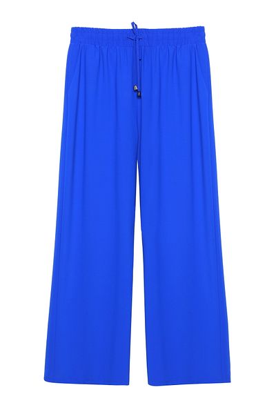 Quzu Wide Leg Trousers with Elastic Waist