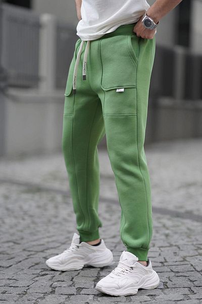 Madmext Grüne Cargo-Tasche Basic Jogginghose 6527