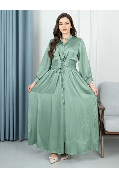 boraksil Long olive green dress