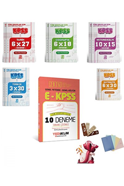 Yediiklim Yayınları Yediiklim 2026 E - KPSS Genel Yetenek Genel Kültür Tüm Ad...