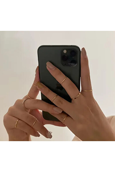 Ervalina 10'lu Trend Yüzük ve Eklem Yüzük Seti