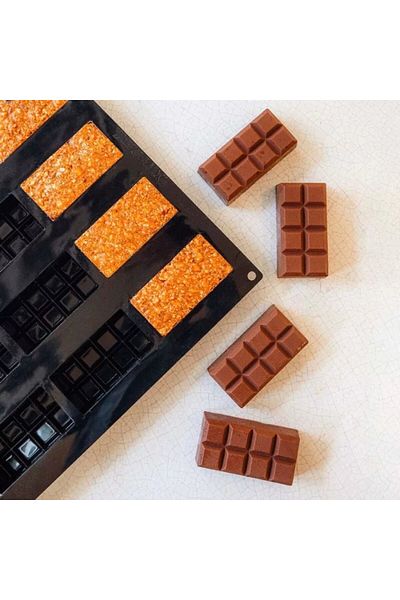 La Pavoni Forma din silicon pentru tablete de ciocolata, Choco Tablette de Cédric Grolet, 16 cavitati, 85x45x30h mm