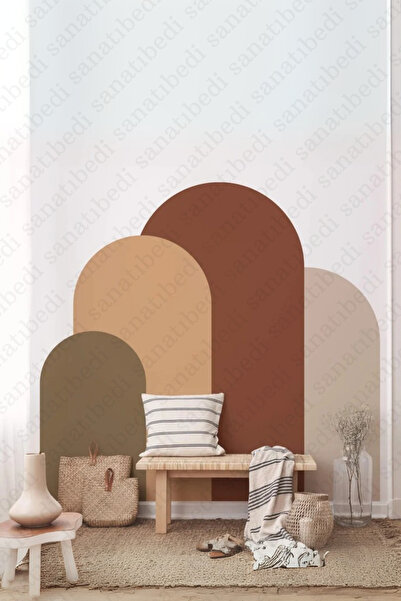 sanatıbedi Autocolant de perete oval boem în patru culori - Autocolant decora...