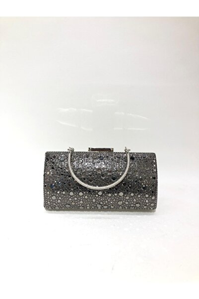 womenacs Platinum Color Water Drop Stone Evening Dress Clutch Portfolio Chain Strap Hand Wedding Engagement Evening Bag