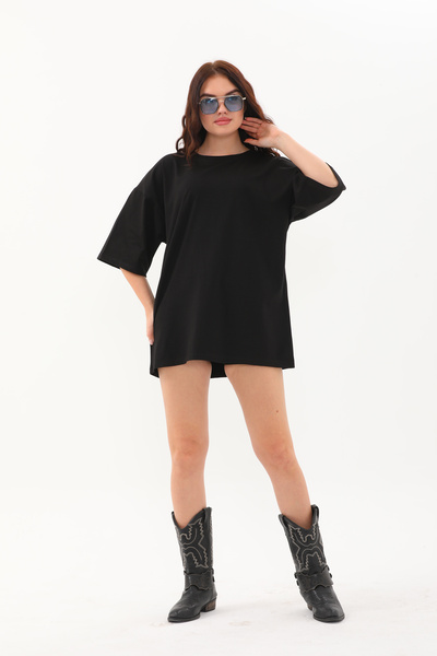 donamod Tricou de bază cu model oversize pentru damă