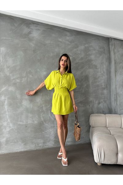 HARVESSE Rochie scurtă cu design de cămașă șic și modern